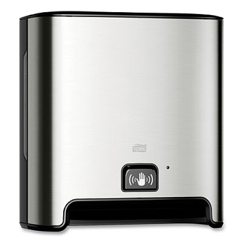 Tork Image Design Matic Hand Towel Roll Dispenser with Intuition Sensor, Wall Mount, 13.58 x 8.03 x 14.69, Stainless Steel (461202)