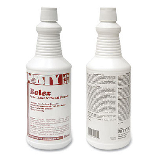 Misty Bolex 23 Percent Hydrochloric Acid Bowl Cleaner, Wintergreen, 32oz, 12/Carton (1038799)