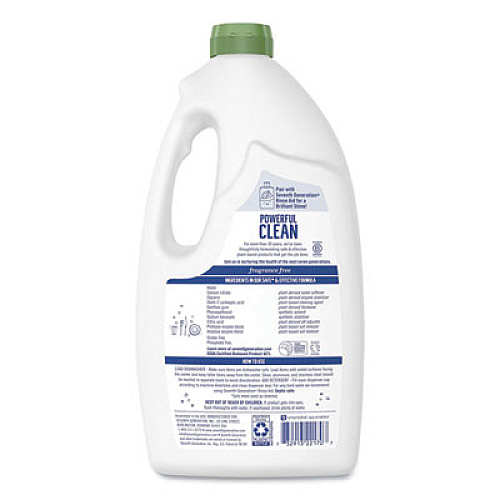 Seventh Generation NATURAL AUTOMATIC DISHWASHER GEL, FREE AND CLEAR/UNSCENTED, 42 OZ BOTTLE, 6/CARTON (22170CT)