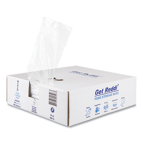 Inteplast Group Food Bags, 5.5 gal, 10 x 8 x 24, Clear, 500/Carton (PB100824M)