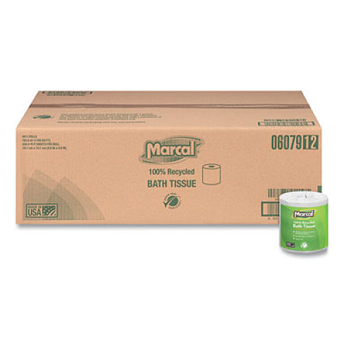 Marcal 100% Recycled Two-Ply Bath Tissue, Individually Wrapped Rolls, Septic Safe, White, 330 Sheets/Roll, 48 Rolls/Carton (6079)