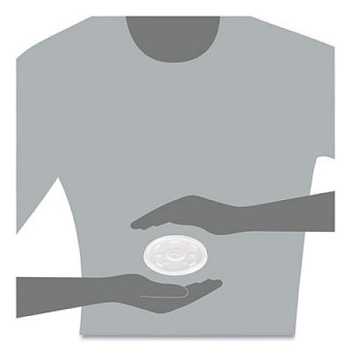 Dart Plastic Lids, Straw-Slot Lid, Fits 12 oz to 24 oz Hot/Cold Foam Cups, Translucent, 100/Pack, 10 Packs/Carton (16SL)