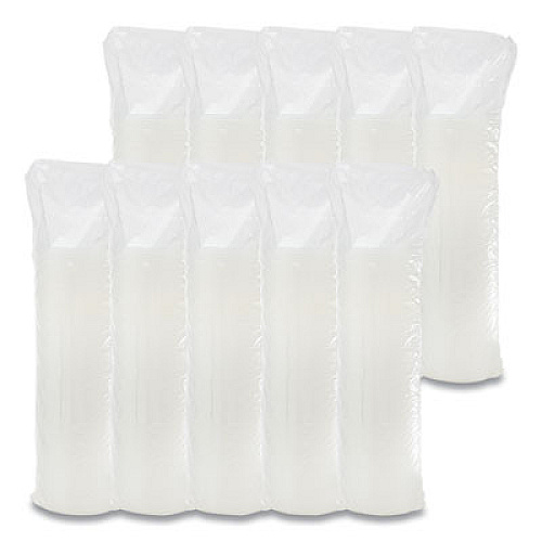 Dart Plastic Lids, Straw-Slot Lid, Fits 12 oz to 24 oz Hot/Cold Foam Cups, Translucent, 100/Pack, 10 Packs/Carton (16SL)