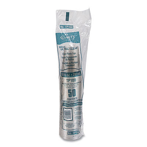 SOLO Ultra Clear PET Cups, Tall, 10 oz, Plastic, 50/Bag, 20 Bags/Carton (TP10DCT)