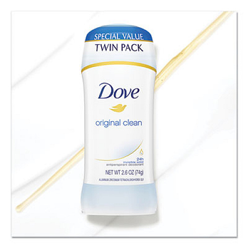 Dove INVISIBLE SOLID ANTIPERSPIRANT DEODORANT, ORIGINAL, 2.6 OZ DEODORANT STICK, 6/CT (51910CT)