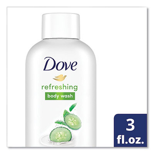 Dove Body Wash, Cucumber and Green Tea, 3 oz, 24/Carton (17266CT)