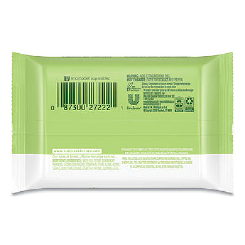 Simple Eye And Skin Care, Eye Make-Up Remover Pads, 30/Pack (27222PK)