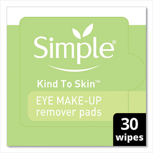 Simple Eye And Skin Care, Eye Make-Up Remover Pads, 30/Pack (27222PK)