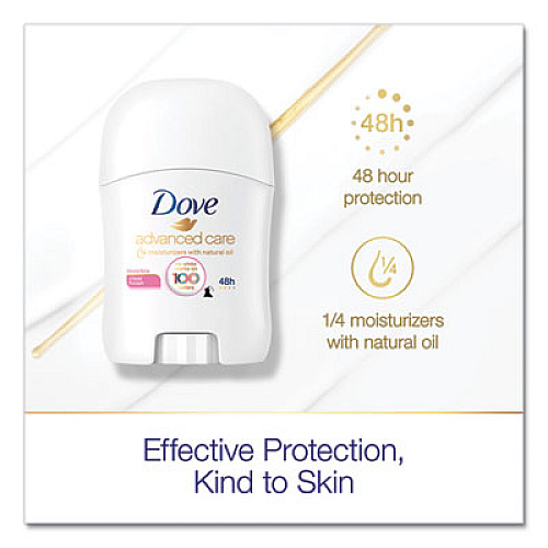 Dove Invisible Solid Antiperspirant Deodorant, Floral Scent, 0.5 oz, 36/Carton (66801CT)