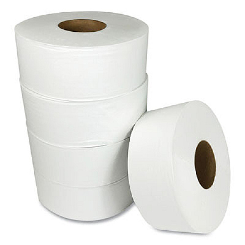 Windsoft JUMBO ROLL BATH TISSUE, SEPTIC SAFE, 1 PLY, WHITE, 3.4" X 2000 FT, 12 ROLLS/CARTON
