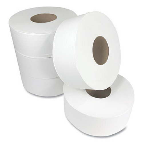 Windsoft JUMBO ROLL BATH TISSUE, SEPTIC SAFE, 1 PLY, WHITE, 3.4" X 2000 FT, 12 ROLLS/CARTON