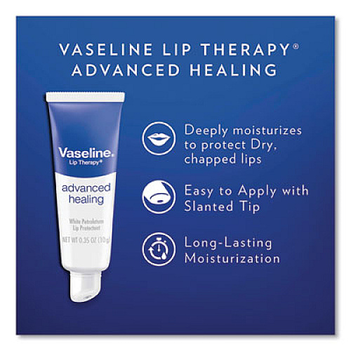 Vaseline Lip Therapy Advanced Lip Balm, Original Flavor, 0.35 oz Tube (75000EA)