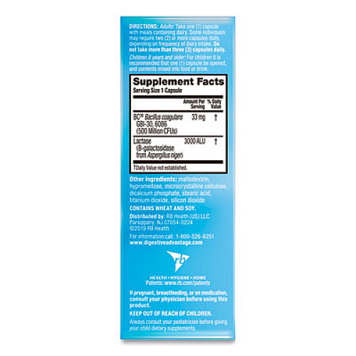 Digestive Advantage Probiotic Lactose Defense Capsule, 32 Count (00101DA)