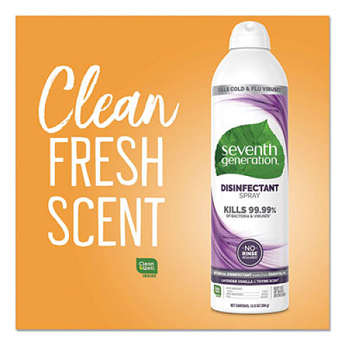 Seventh Generation Disinfectant Sprays, Lavender Vanilla/Thyme, 13.9 oz, Spray Bottle (22979EA)