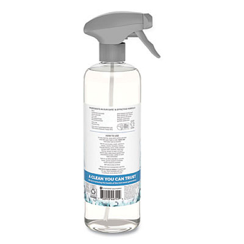 Seventh Generation Natural Glass and Surface Cleaner, Free and Clear/Unscented, 23 oz Trigger Spray Bottle, 8/Carton (44711CT)