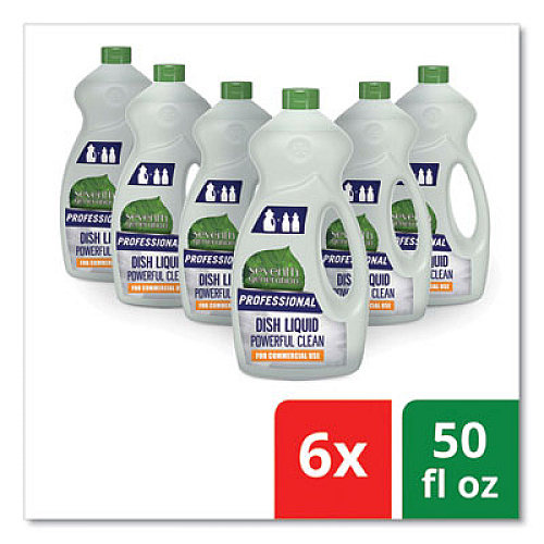 Seventh Generation Professional DISHWASHING LIQUID, FREE AND CLEAR, JUMBO 50 OZ BOTTLE (44719EA)