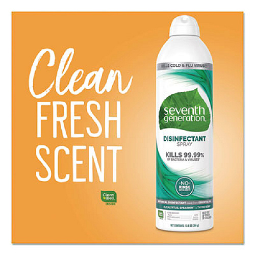 Seventh Generation Disinfectant Sprays, Eucalyptus/Spearmint/Thyme, 13.9 oz, Spray Bottle (22981EA)