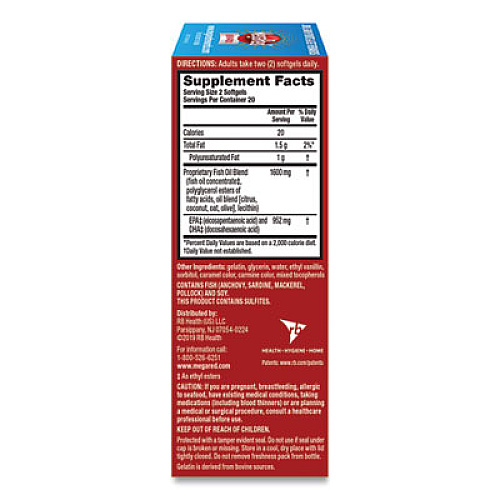 MegaRed Advanced 6X Absorption Omega, 800 mg, 40 Count (97412)