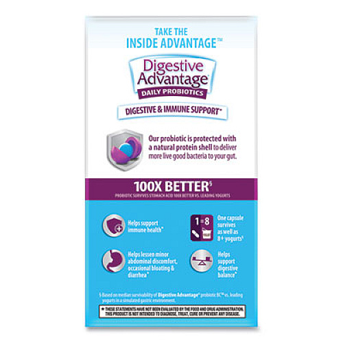 Digestive Advantage Daily Probiotic Capsule, 60 Count (96262)