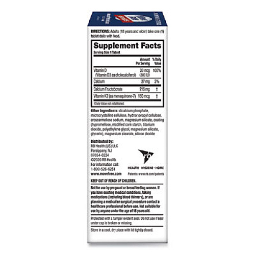Move Free Ultra Bone Strength Support Tablet, 30 Count (89991)