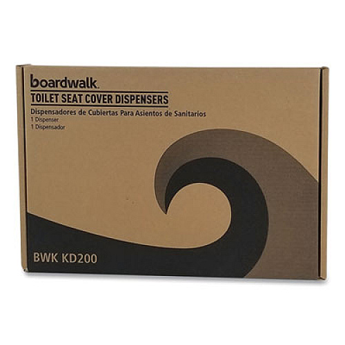 Boardwalk Toilet Seat Cover Dispenser, 16 x 3 x 11.5, Chrome (BWKKD200)
