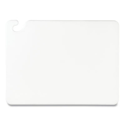 San Jamar Cut-N-Carry Color Cutting Boards, Plastic, 20 x 15 x 0.5, White (CB152012WH)