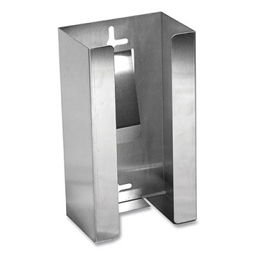 San Jamar Stainless Steel Disposable Glove Dispenser, Single-Box, 5 1/2w x 3 3/4d x 10h (G0801)