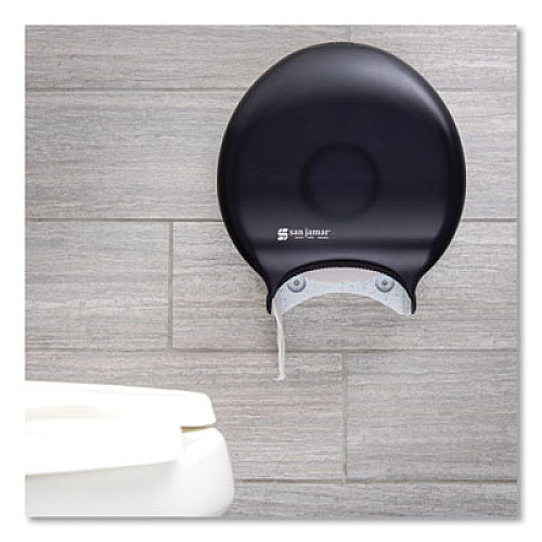 San Jamar Single-Roll Jumbo Bath Tissue Dispenser, 10 1/4 x 5 5/8 x 12, Black Pearl (R2000TBK)