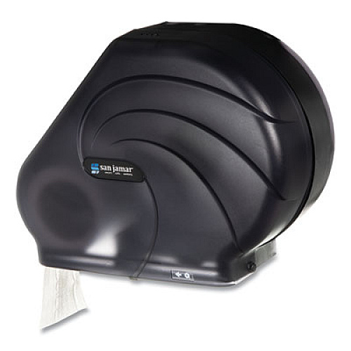 San Jamar Oceans Reserva Jumbo Tissue Dispenser with Stub Roll, 16.75 x 5.5 x 12.25, Black Pearl (R3090TBK)