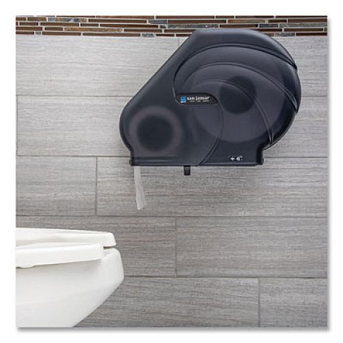 San Jamar Oceans Reserva Jumbo Tissue Dispenser with Stub Roll, 16.75 x 5.5 x 12.25, Black Pearl (R3090TBK)