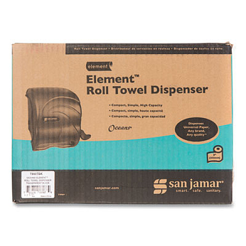 San Jamar Element Lever Roll Towel Dispenser, Oceans, 12.5 x 8.5 x 12.75, Black Pearl (T990TBK)