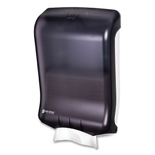 San Jamar Large Capacity Ultrafold Multifold/C-Fold Towel Dispenser, Classic, 11.75 x 6.25 x 18, Black Pearl (T1700TBK)