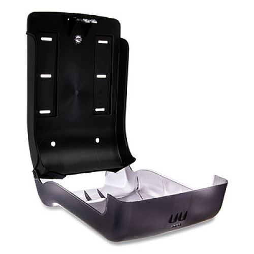San Jamar Large Capacity Ultrafold Multifold/C-Fold Towel Dispenser, Oceans, 11.75 x 6.25 x 18, Transparent Black Pearl (T1790TBK)