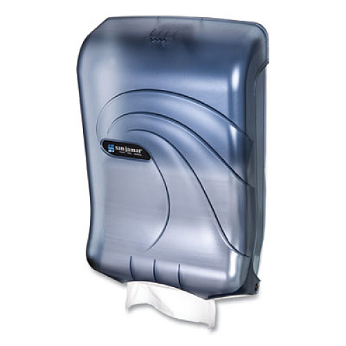 San Jamar Ultrafold Multifold/C-Fold Towel Dispenser, Oceans, 11.75 x 6.25 x 18, Arctic Blue (T1790TBL)