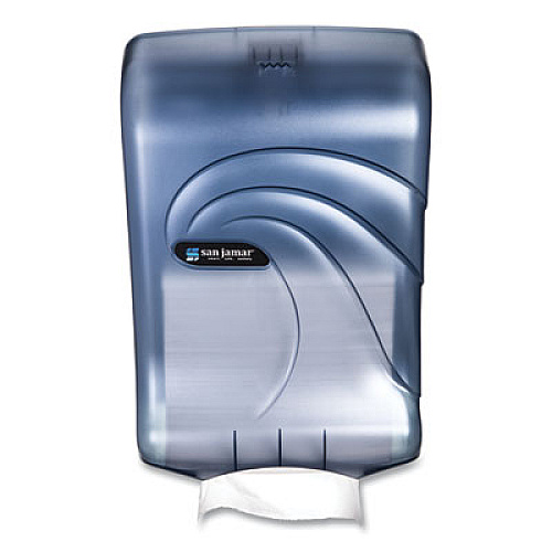 San Jamar Ultrafold Multifold/C-Fold Towel Dispenser, Oceans, 11.75 x 6.25 x 18, Arctic Blue (T1790TBL)