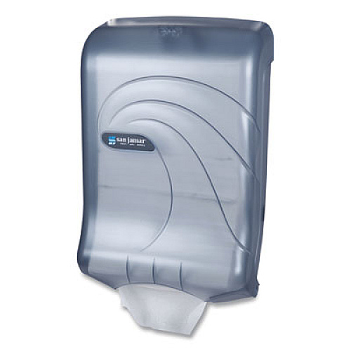 San Jamar Ultrafold Multifold/C-Fold Towel Dispenser, Oceans, 11.75 x 6.25 x 18, Arctic Blue (T1790TBL)