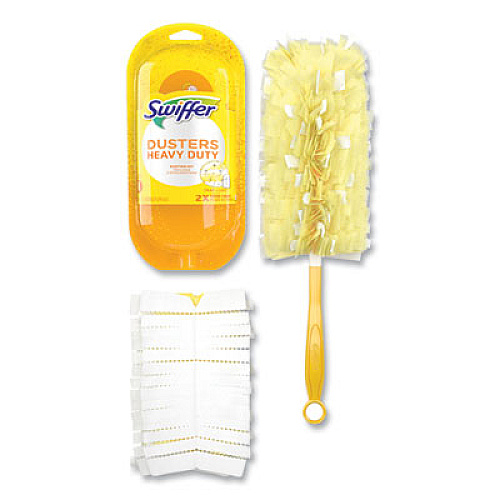 Swiffer Heavy Duty Dusters Starter Kit, Handle with One Disposable Duster (16942)