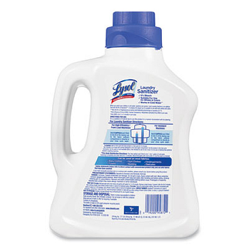 LYSOL Brand Laundry Sanitizer, Liquid, Crisp Linen, 90 oz, 4/Carton (95872)