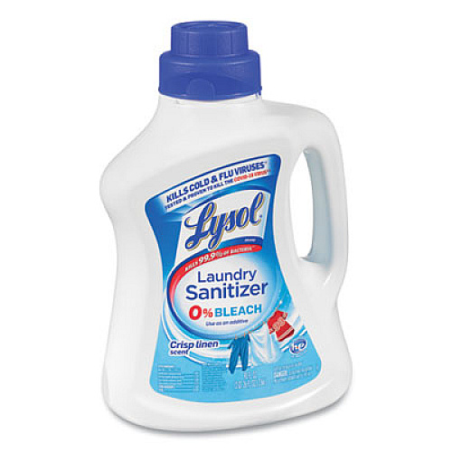 LYSOL Brand Laundry Sanitizer, Liquid, Crisp Linen, 90 oz, 4/Carton (95872)