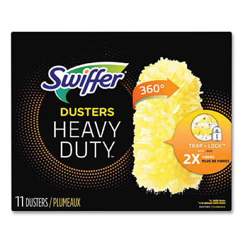 Swiffer Heavy Duty Dusters Refill, Dust Lock Fiber, Yellow, 33/Carton (99035)