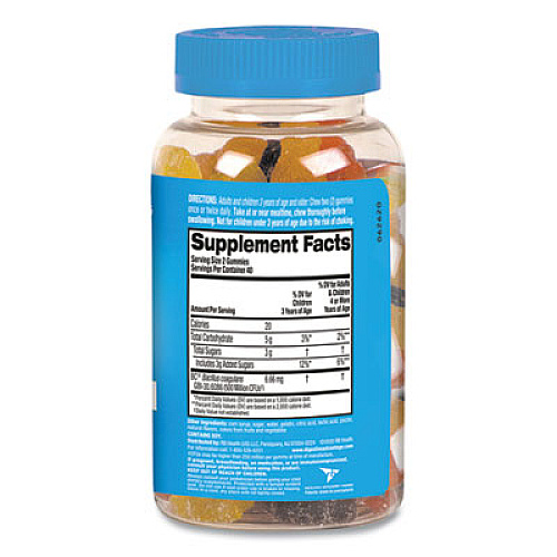 Digestive Advantage Kids Probiotic Gummies, Natural Fruit Flavors, 80/Bottle (90125)