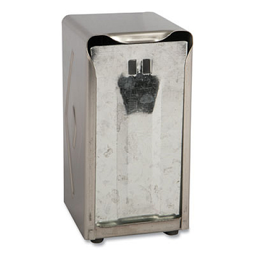 San Jamar Tabletop Napkin Dispenser, Tall Fold, 3.75 x 4 x 7.5, Chrome (H900X)