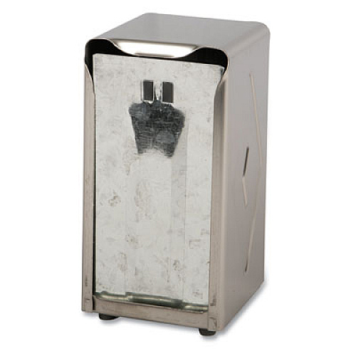 San Jamar Tabletop Napkin Dispenser, Tall Fold, 3.75 x 4 x 7.5, Chrome (H900X)