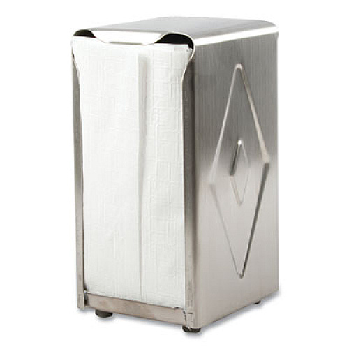San Jamar Tabletop Napkin Dispenser, Tall Fold, 3.75 x 4 x 7.5, Chrome (H900X)