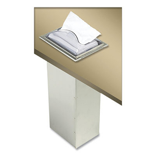 San Jamar In-Counter Napkin Dispenser, 7 x 5.5 x 19.63, Stainless Steel/Clear (H2003CLSS)
