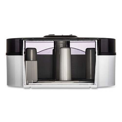 San Jamar 4-Station Carousel Tissue Dispenser, 4Roll,14 7/8x6 1/8x13 1/8, Black Pearl (R3800TBK)