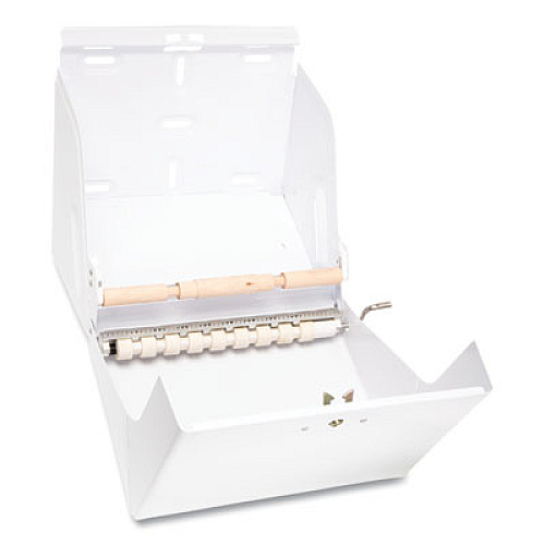 San Jamar Crank Roll Towel Dispenser, 11 x 8.5 x 10.5, White (T800WH)