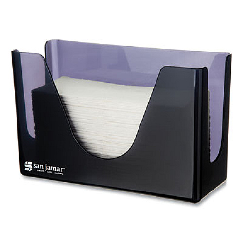 San Jamar Countertop Folded Towel Dispenser, 11 x 4.38 x 7, Black Pearl (T1720TBK)