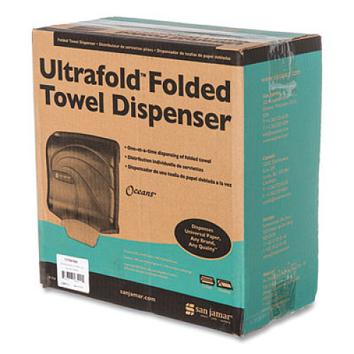 San Jamar Ultrafold Towel Dispenser, 11.5 x 6 x 11.5, Black Pearl (T1759TBK)