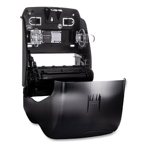 San Jamar Simplicity Mechanical Roll Towel Dispenser, 12.38 x 9.5 x 14.63, Black Pearl (T7490TBK)